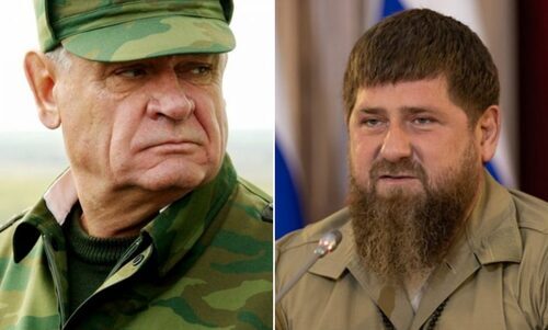 Vladimir Boldyrev (on the left) and Ramzan Kadyrov. Collage by the "Caucasian Knot" https://bloknot.ru/politika/e-ks-glava-suhoputny-h-vojsk-boldy-rev-otvetil-kady-rovu-na-generala-bla-bla-bla-1045294.html