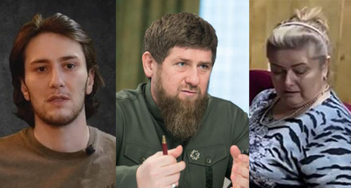 Abubakar Yangulbaev, Ramzan Kadyrov, Zarema Musaeva (from left to right). Collage by the "Caucasian Knot." Photos: screenshot of the video posted on January 26, 2022, on the Facebook page of the Georgian media outlet Publika https://www.facebook.com/publika.ge/videos/521020109159708 * * the activities in Russia of the Meta Company, owning Facebook, Instagram, and WhatsApp, are banned in Russia; Grozny Inform https://www.grozny-inform.ru / Youtube