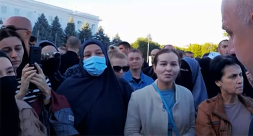 A rally in Nalchik. Screenshot of the video by the "Caucasian Knot" https://www.youtube.com/watch?v=PNvo-9KMwvs