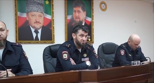Rustam Aguev (in the center) held a meeting with his subordinates on the eve of Eid al-Fitr. Screenshot of the video posted on Rustam Aguev's Instagram (the activities of the Meta Company, owning Facebook, Instagram, and WhatsApp, are banned in Russia) https://www.instagram.com/za_kra_rustam_aguev/