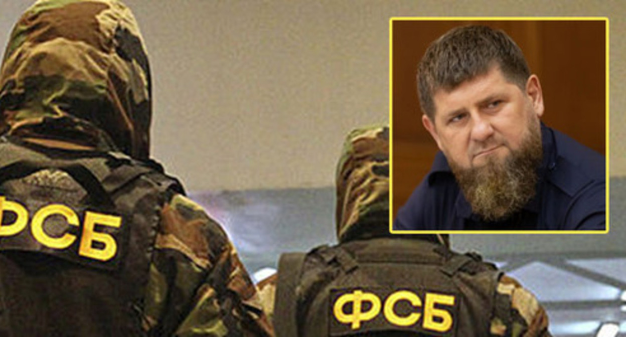 Ramzan Kadyrov. Collage by the "Caucasian Knot". Photo: RIA Novosti https://ru.wikipedia.org, Grozny Inform