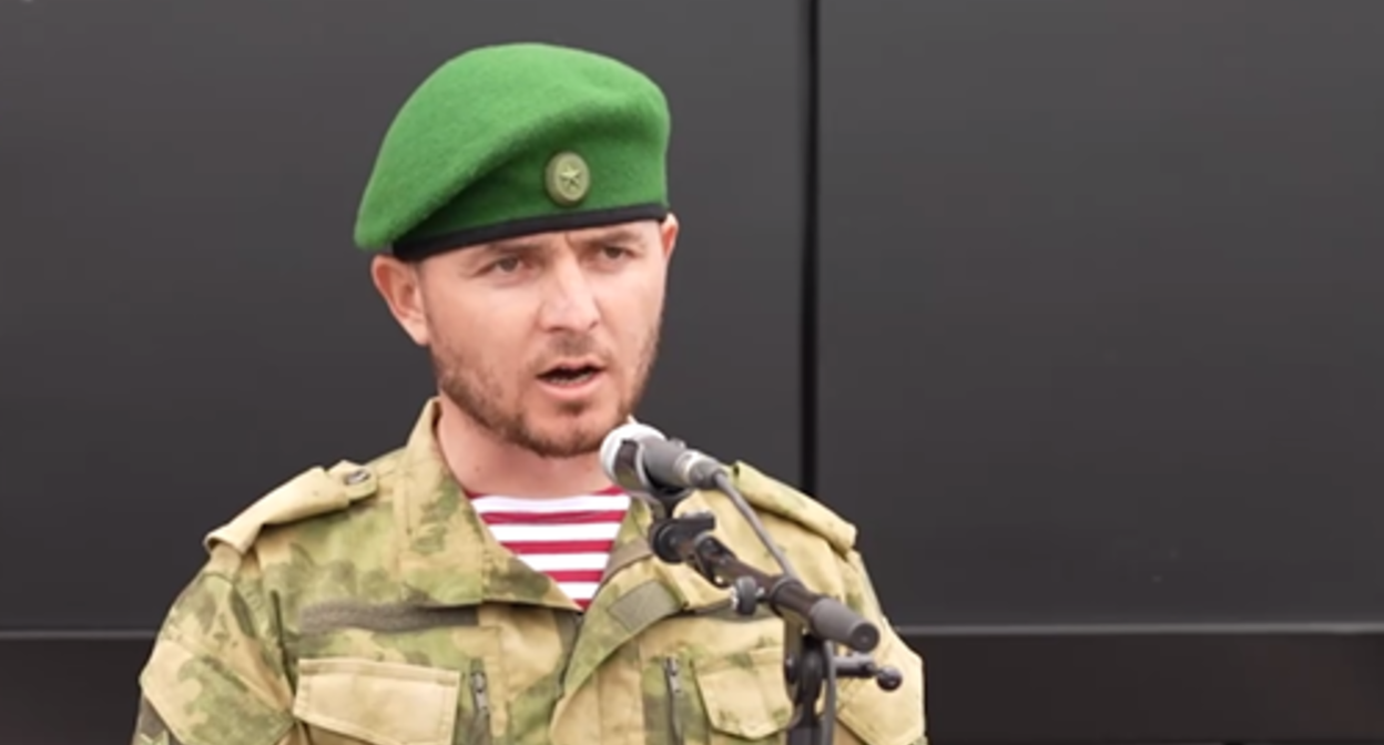 One of the Chechen fighters apologized to Ramzan Kadyrov. Screenshot of the video published on Kadyrov's Telegram channel on May 8, 2023, https://t.me/RKadyrov_95/3610