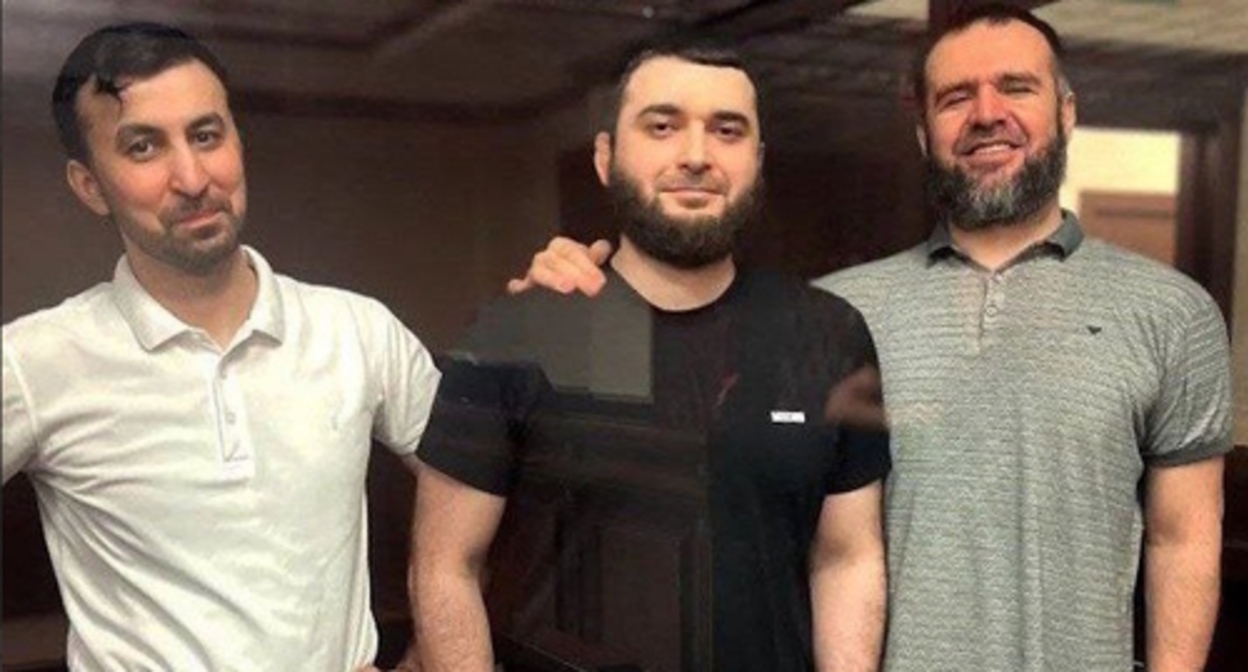 Kemal Tambiev, Abdulmumin Gadjiev and Abubakar Rizvanov (from left to right). Photo: https://t.me/abdmumin/1015