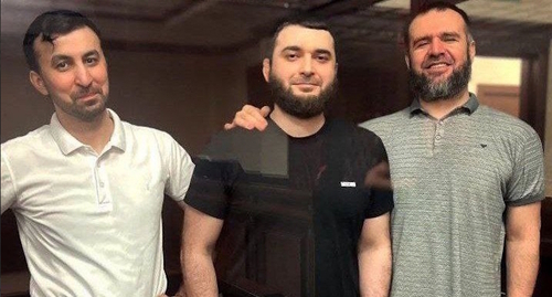 Kemal Tambiev, Abdulmumin Gadjiev and Abubakar Rizvanov (from left to right). Photo: https://t.me/abdmumin/1015