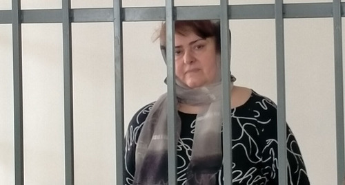Zarema Musaeva in the courtroom. Photo by Alyona Sadovskaya for the "Caucasian Knot"