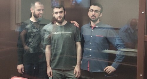 Abubakar Rizvanov, Abdulmumin Gadjiev, Kemal Tambiev (from left to right). Photo by Konstantin Volgin for the "Caucasian Knot"