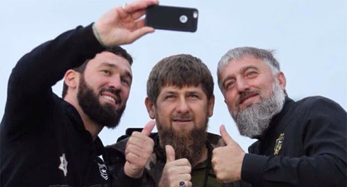 Magomed Daudov, Ramzan Kadyrov,  Adam Delimkhanov (from left to right). Photo from Magomed Daudov's page on the VKontakte