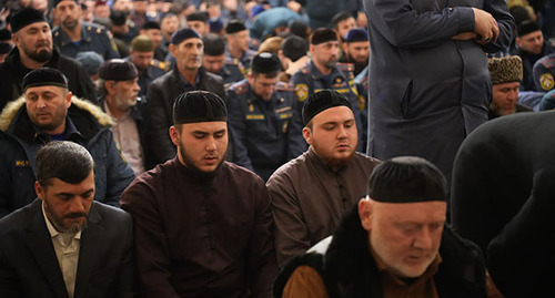 In Chechnya, mosques have hosted collective namazes (prayers) in support for Muslims in Palestine. October 17, 2023. Photo: https://chechnyatoday.com/news/369498