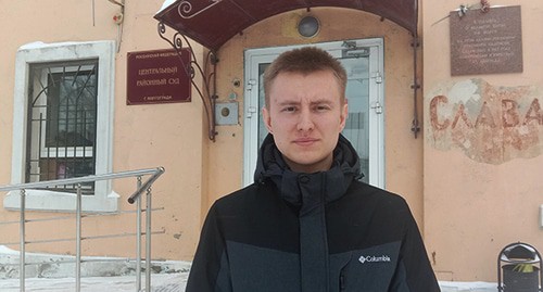 Danila Bozhevolov at the court. Photo by Vyacheslav Yaschenko for the "Caucasian Knot"