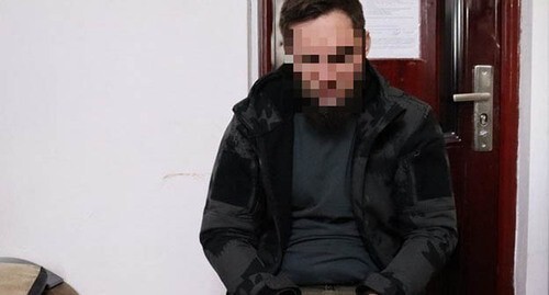 The suspected Gakaev's killer. Photo by the press service of the head of Chechnya