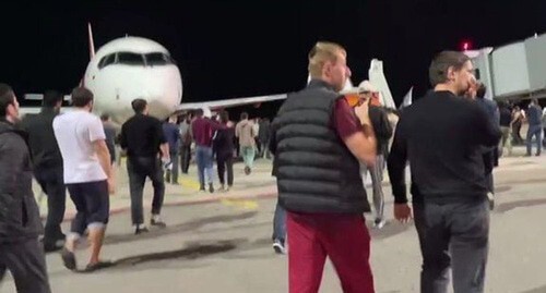 The riots at an airport in Makhachkala. October 2023. Photo: https://twitter.com/Republic_Mag/status/1718701258935038204/video/2