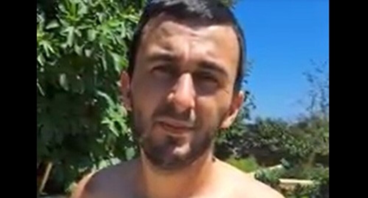 Farkhad Kaziev, screenshot of a video courtesy of his relatives for the "Caucasian Knot"
