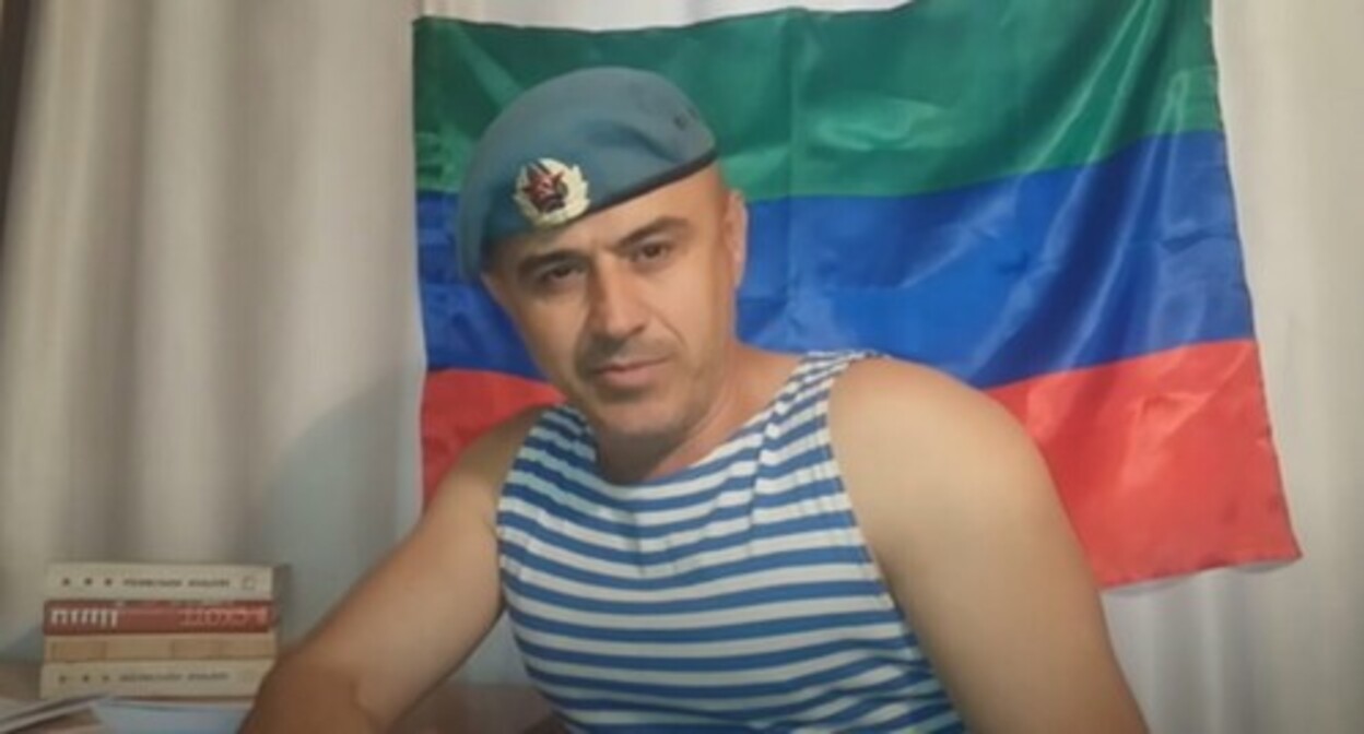 Askhabali Alibekov. Screenshot of a video posted on the “Dikiy Desantnik” (Wild Paratrooper) YouTube channel https://www.youtube.com/watch?v=pgXra9fVrsI