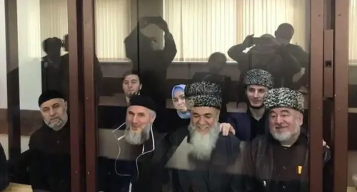 Ingush activists in a courtroom. Photo https://fortanga.org