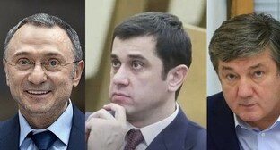 Suleiman Kerimov, Bekkhan Barakhoev, Rizvan Kurbanov (left to right). Collage by the "Caucasian Knot". Photos: https://bashkortostan.er.ru/, https://www.forbes.ru/profile/suleiman-kerimov, https://fortanga.org/