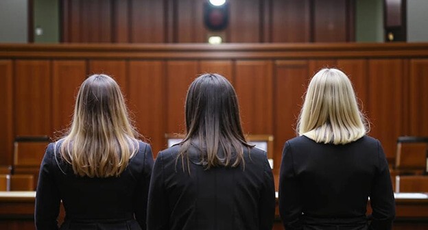 Women standing in a court. Picture generated in Copilot by the "Caucasian Knot" Women standing in a court. Picture generated in Copilot by the "Caucasian Knot"
