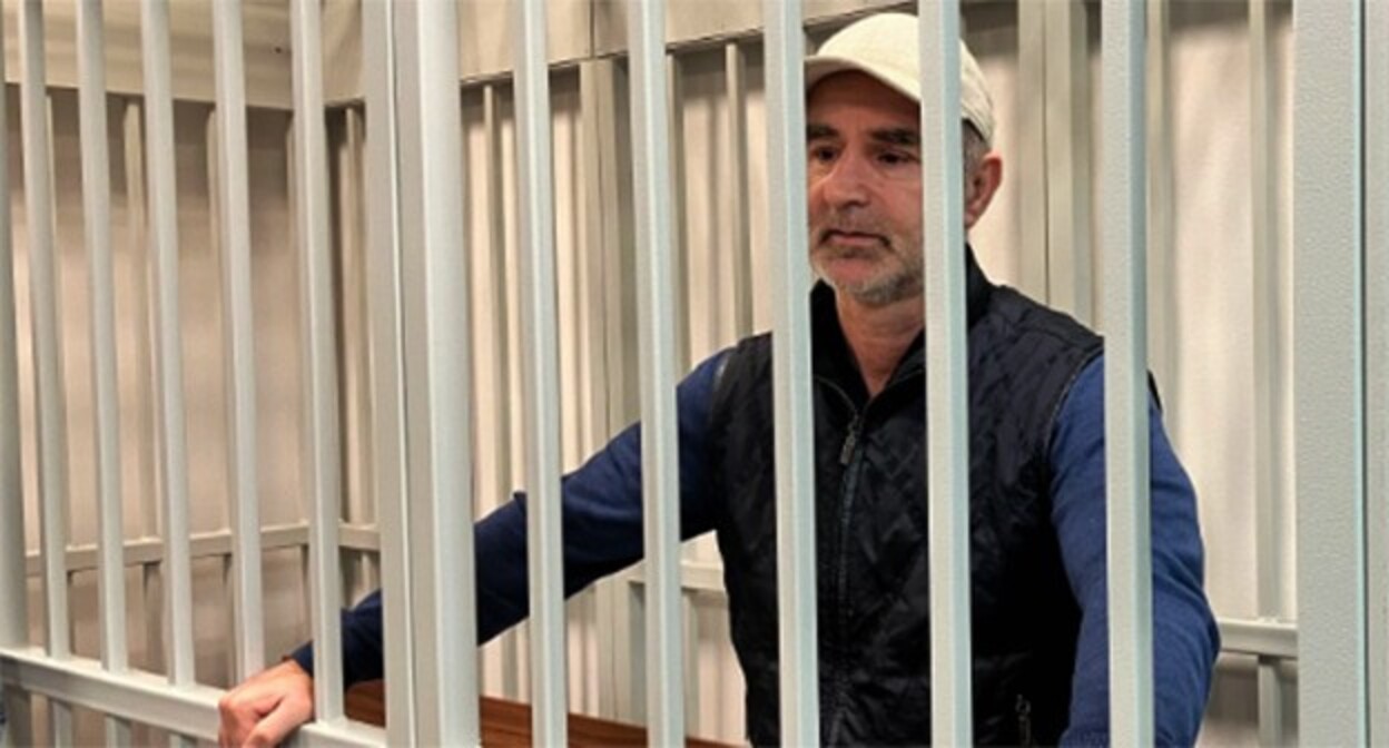 Timur Idalov in a court. Screenshot of a photo posted on the Telegram channel of "Mediazona. Exclusive" (included into the register of foreign agents) on November 28, 2024 https://t.me/mediazona_exclusive/2561