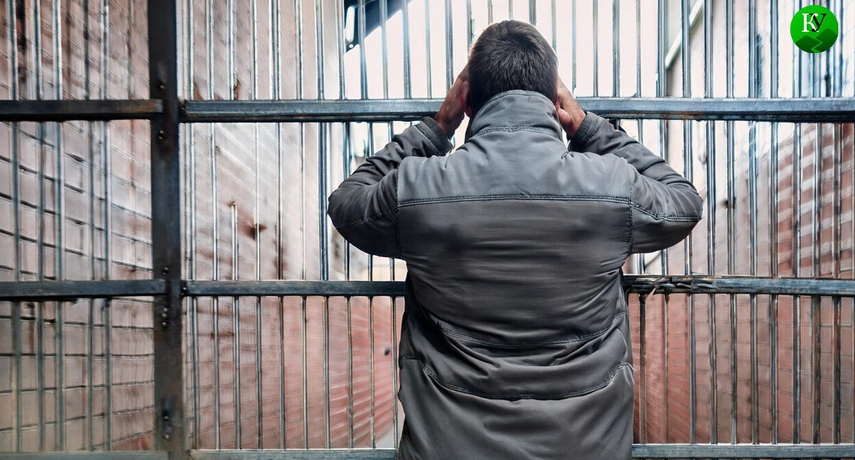 A prisoner suffering from a headache. Picture made in Photoshop by the "Caucasian Knot"