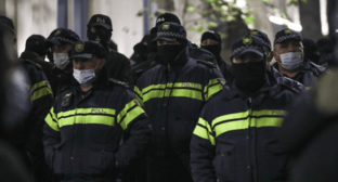 Police officers at a protest action in Tbilisi. Photo by Aziz Karimov for the "Caucasian Knot"