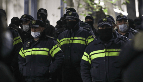 Police officers at a protest action in Tbilisi. Photo by Aziz Karimov for the "Caucasian Knot"