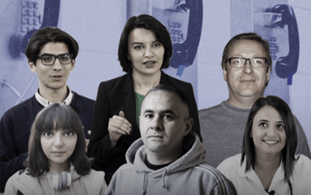 Journalists of the “Abzas Media” outlet. Photo: Musavat https://musavat.com/news/abzas-media-ve-toplum-tv-isinde-yeni-faktlar_1062539.html?d=1 Journalists of the “Abzas Media” outlet. Photo: Musavat https://musavat.com/news/abzas-media-ve-toplum-tv-isinde-yeni-faktlar_1062539.html?d=1