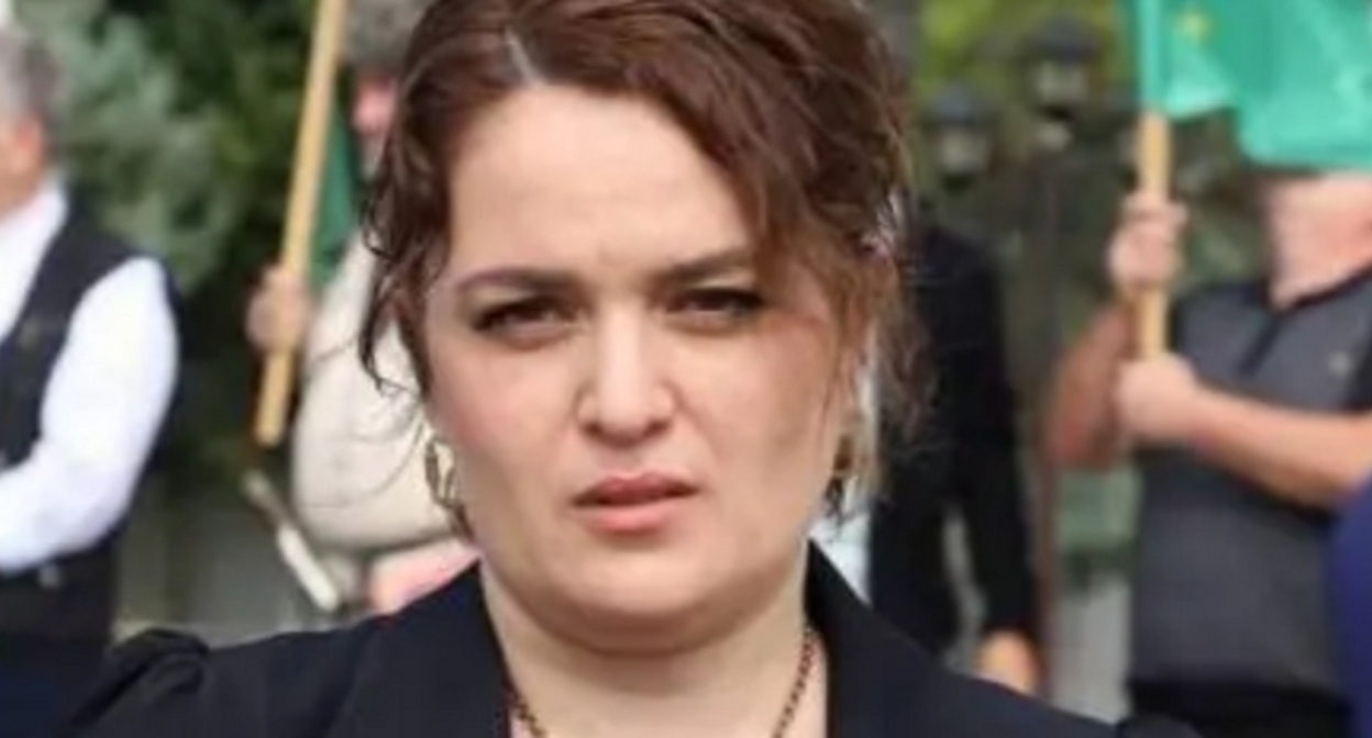 Larisa Tuptsokova. Screenshot from Circassian Media / YouTube Larisa Tuptsokova. Screenshot from Circassian Media / YouTube