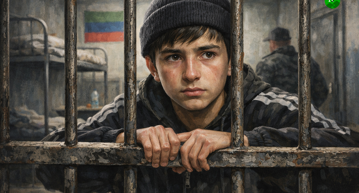 An arrested teenager. Illustration created by Caucasian Knot using AI in ChatGPT. An arrested teenager. Illustration created by Caucasian Knot using AI in ChatGPT.