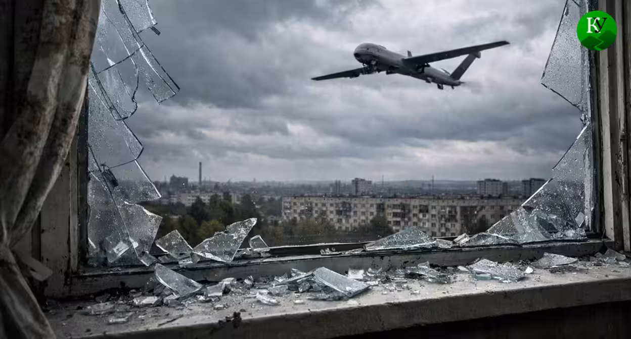 A UAV in the sky. Illustration created by the Caucasian Knot using AI in the Copilot program. A UAV in the sky. Illustration created by the Caucasian Knot using AI in the Copilot program.