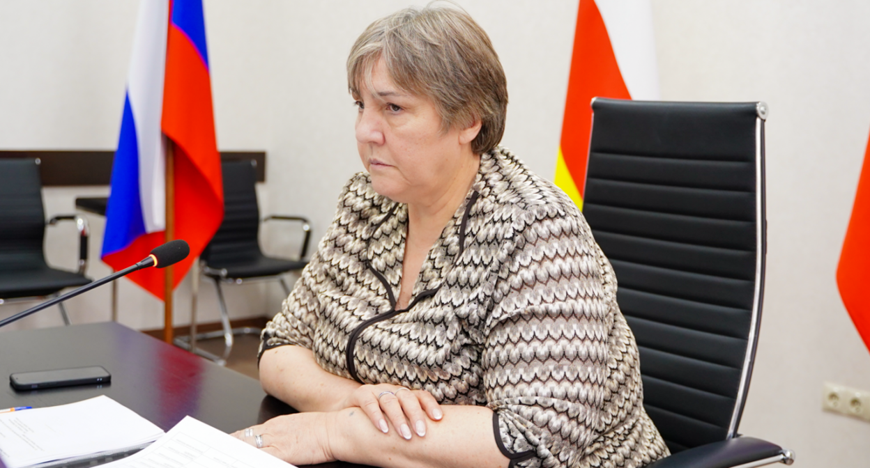 Larisa Tuganova. Still from a video from State Television and Radio Broadcasting Company "Alania". Larisa Tuganova. Still from a video from State Television and Radio Broadcasting Company "Alania".