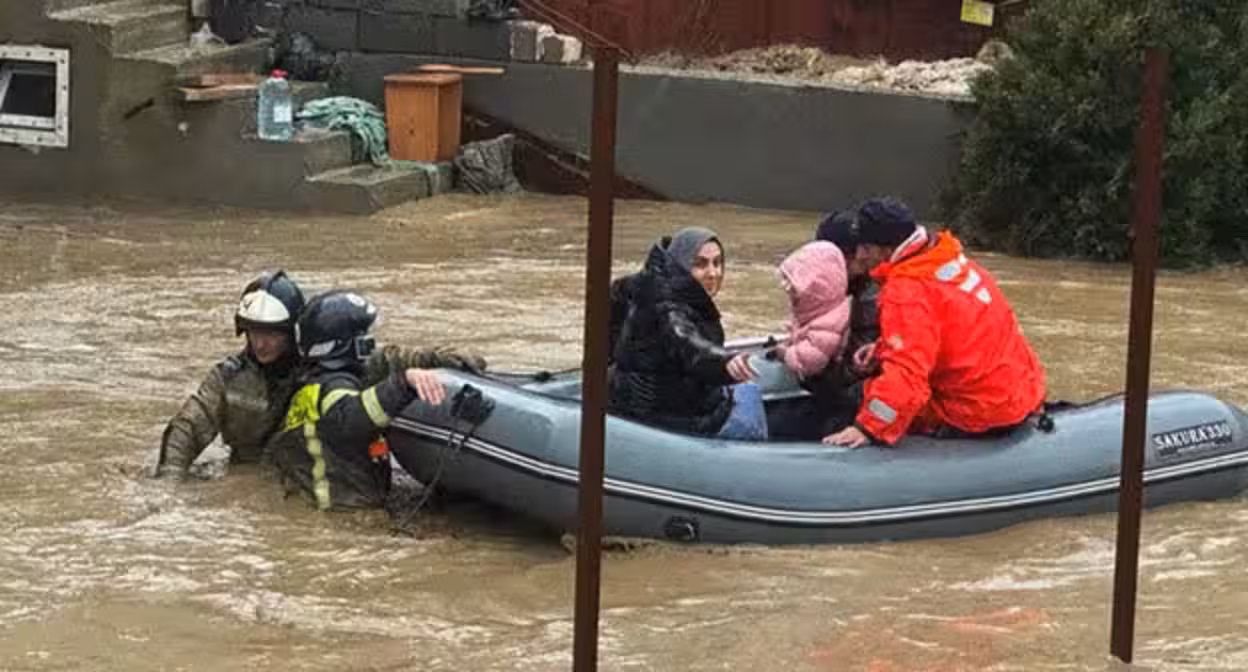 Flooding in Makhachkala. Photo: Ministry of Emergency Situations Flooding in Makhachkala. Photo: Ministry of Emergency Situations