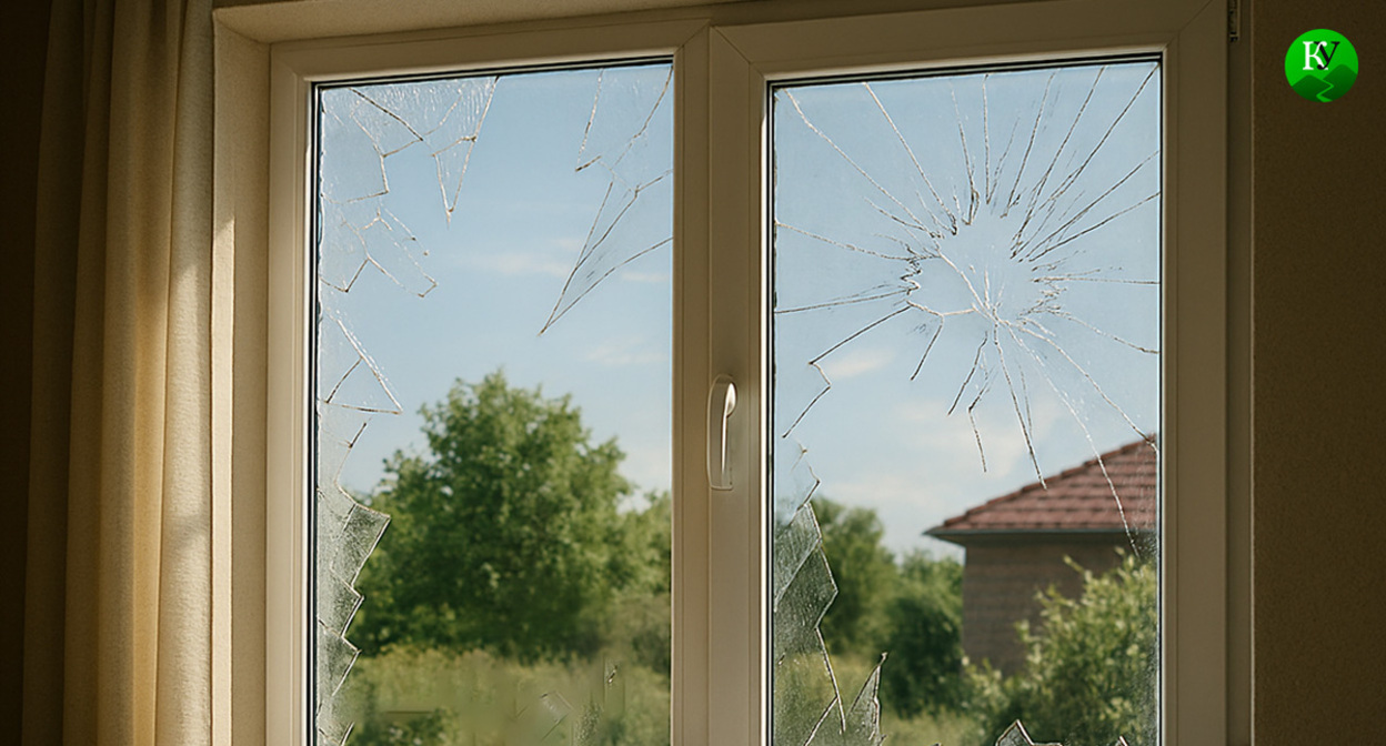 Broken windows. Illustration created by the Caucasian Knot using AI in the Copilot program. Broken windows. Illustration created by the Caucasian Knot using AI in the Copilot program.