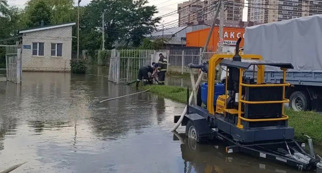 Flooding in Krasnodar. Photo: MCU Krasnodar https://t.me/mcu_krd Flooding in Krasnodar. Photo: MCU Krasnodar https://t.me/mcu_krd