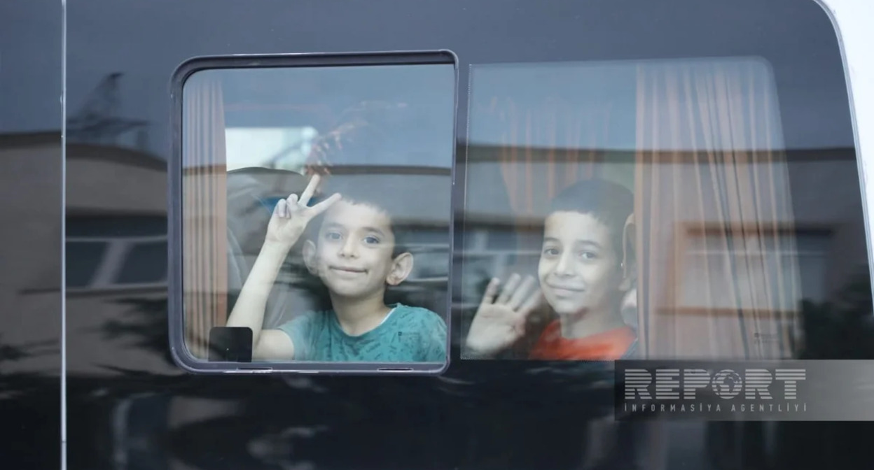 Today, 154 members of Azerbaijani families returned to the village of Shukyurbeyli. Screenshot from Report photo dated 10.09.26, https://report.az/ru/vnutrennyaya-politika/v-selo-shukyurbejli-dzhebrailskogo-rajona-otpravilas-ocherednaya-gruppa-pereselencev2a Today, 154 members of Azerbaijani families returned to the village of Shukyurbeyli. Screenshot from Report photo dated 10.09.26, https://report.az/ru/vnutrennyaya-politika/v-selo-shukyurbejli-dzhebrailskogo-rajona-otpravilas-ocherednaya-gruppa-pereselencev2a
